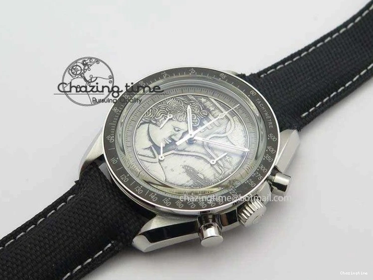 0701 Speedmaster JHF SS ‘Work on the Moon’ Gray Dial On Black Nylon Strap WaterResistant 8207